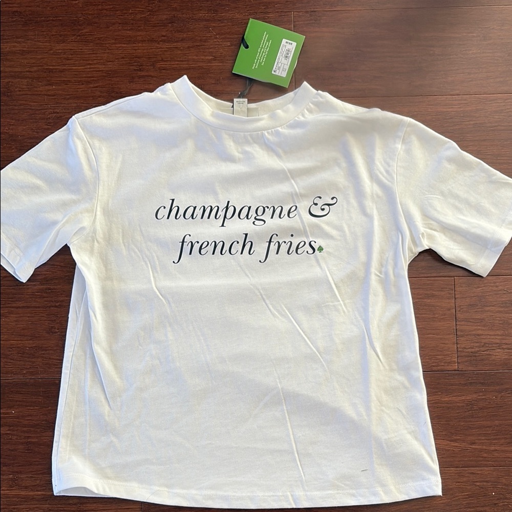 Kate Spade x Target   XXS Champagne & French Fries Tshirt 🍟 ♠️
